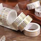Gold Foil Decorative Washi Tape Set | Cake Decoration | 5 Pieces per Pack | Pack of 1