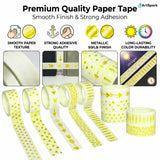 Gold Foil Decorative Washi Tape Set | Cake Decoration | 5 Pieces per Pack | Pack of 1