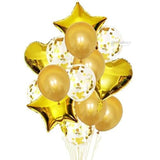 Gold Heart & Star Balloon Set | Party Decoration Combo | 14 pc Set | 1 Piece - Bakeyy.com - India - Gold Heart & Star Balloon Set | Party Decoration Combo | 14 pc Set | 1 Piece - Default Title 150.00