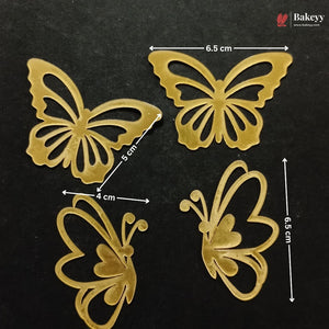 Gold Metallic Cake Topper Cutouts Set | Assorted Designs for Cake Decoration | Pack of 1