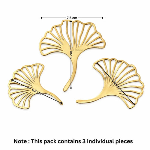 Gold Metallic Cake Topper Cutouts Set | Assorted Designs for Cake Decoration | Pack of 1