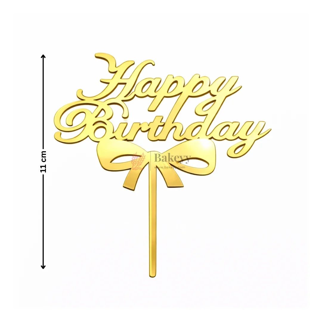 Gold Paper Toppers Happy Birthday Cake Topper