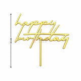 Gold Paper Toppers Happy Birthday Cake Topper