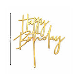 Gold Paper Toppers Happy Birthday Cake Topper