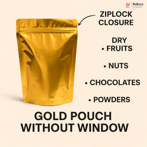Gold Zip Lock Standing Pouch (No Window) 2