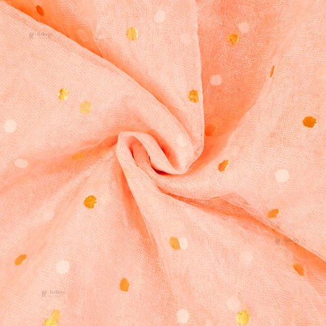 Golden Polka Dot Mesh Fabric | Decorative Net Cloth | Multiple Colors Available | Pack of 1