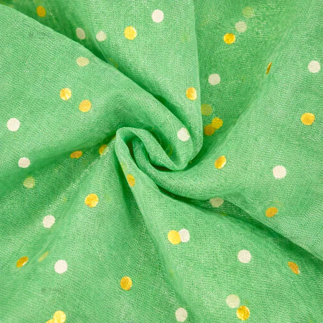 GoldenPolkaDotMeshFabric_1 - Bakeyy.com