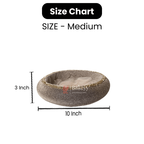 Golden - Brown | Round Velvet Gift Hamper | Luxuriously Embellished Decorative Basket - Bakeyy.com - India - Golden - Brown | Round Velvet Gift Hamper | Luxuriously Embellished Decorative Basket - Extra Small