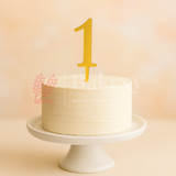 3 Inch | Golden Cake Topper Number 1 | 1 Piece