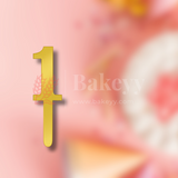 3 Inch | Golden Cake Topper Number 1 | 1 Piece