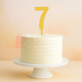 5 Inch | Golden Cake Topper Number 7 | 1 Piece