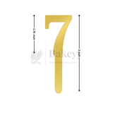 3 Inch | Golden Cake Topper Number 7 | 1 Piece