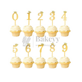 3 Inch | Golden Number 6 Cake Topper with Tiara | 1 Piece