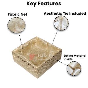 Golden_Square_Woven_Hamper-_Elegant_Gifting_Basket-_key-features-bakeyy.com - Bakeyy.com