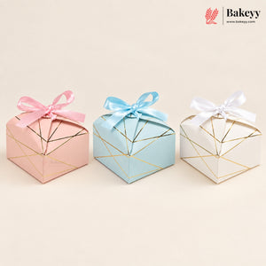 Striped Style Gift Box | Pack Of 10 | Wedding Gift Box | Candy Box | Return Gift Box |
