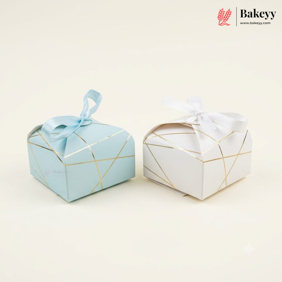 Striped Style Gift Box | Pack Of 10 | Wedding Gift Box | Candy Box | Return Gift Box |