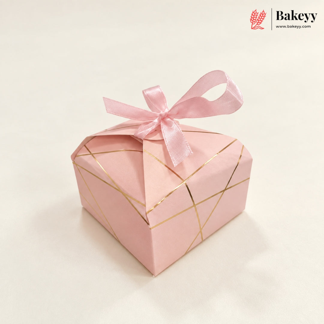 Striped Style Gift Box | Pack Of 10 | Wedding Gift Box | Candy Box | Return Gift Box |