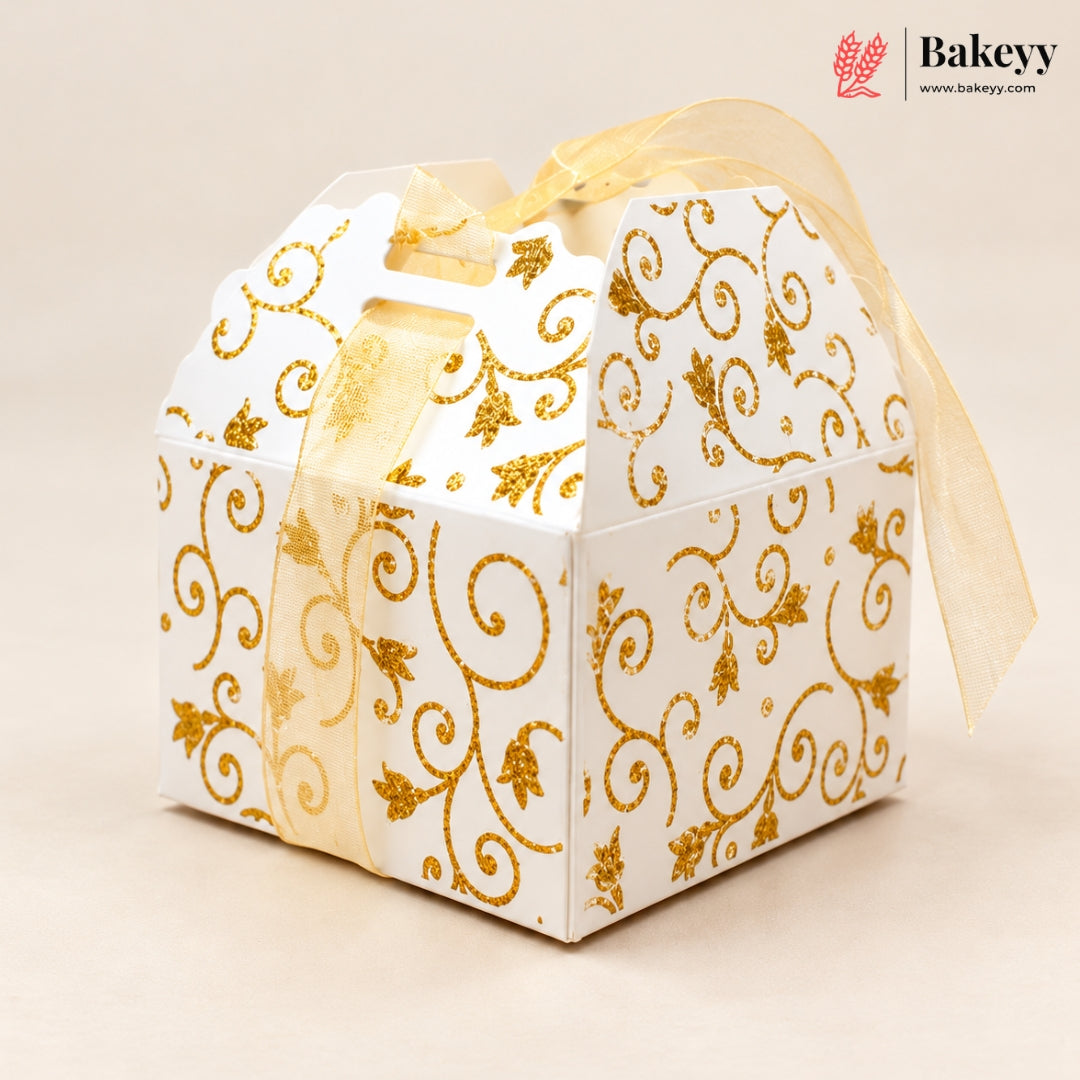 Gift Box | Pack Of 10 | Chocolate Packing Box | Return Gift Box | Gold Colour | Large