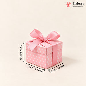 Luxury Polka Dot Goodie Boxes | Elegant Printed Gift Boxes with Ribbons | Pack of 10