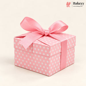 Luxury Polka Dot Goodie Boxes | Elegant Printed Gift Boxes with Ribbons | Pack of 10