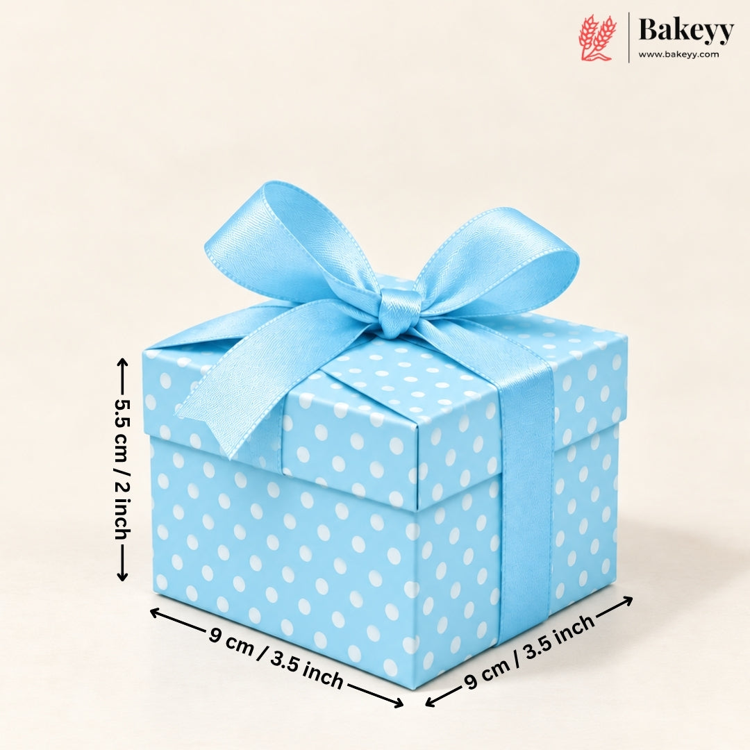Luxury Polka Dot Goodie Boxes | Elegant Printed Gift Boxes with Ribbons | Pack of 10