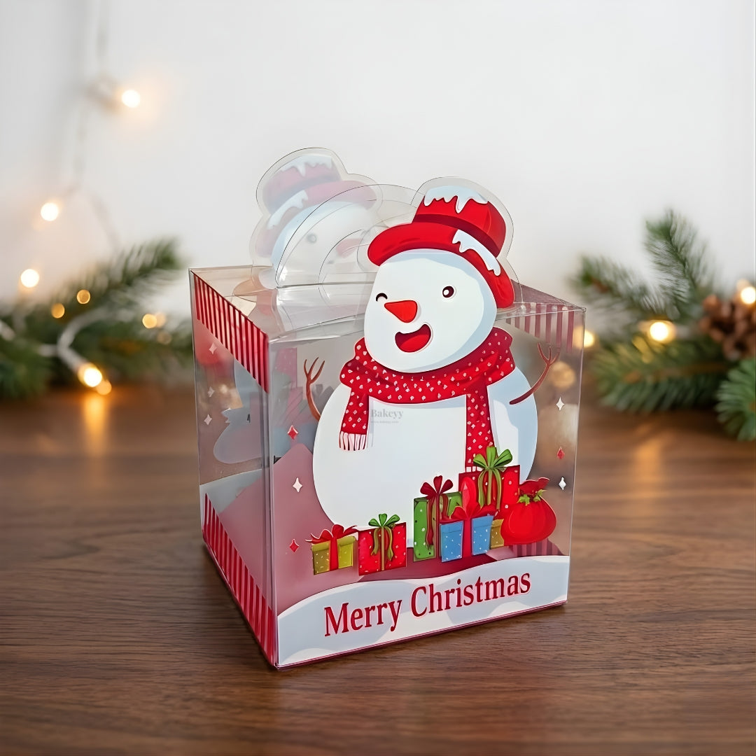 Christmas Goodie Box with Handle | Festive Treat & Gift Box | Pack of 10