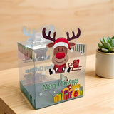 Christmas Goodie Box with Handle | Festive Treat & Gift Box | Pack of 10