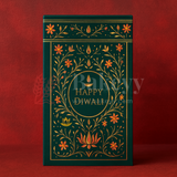 16.5x9x3 cm | Green Chocolate Bar Box – Happy Diwali Festive Design | Green | Pack of 10