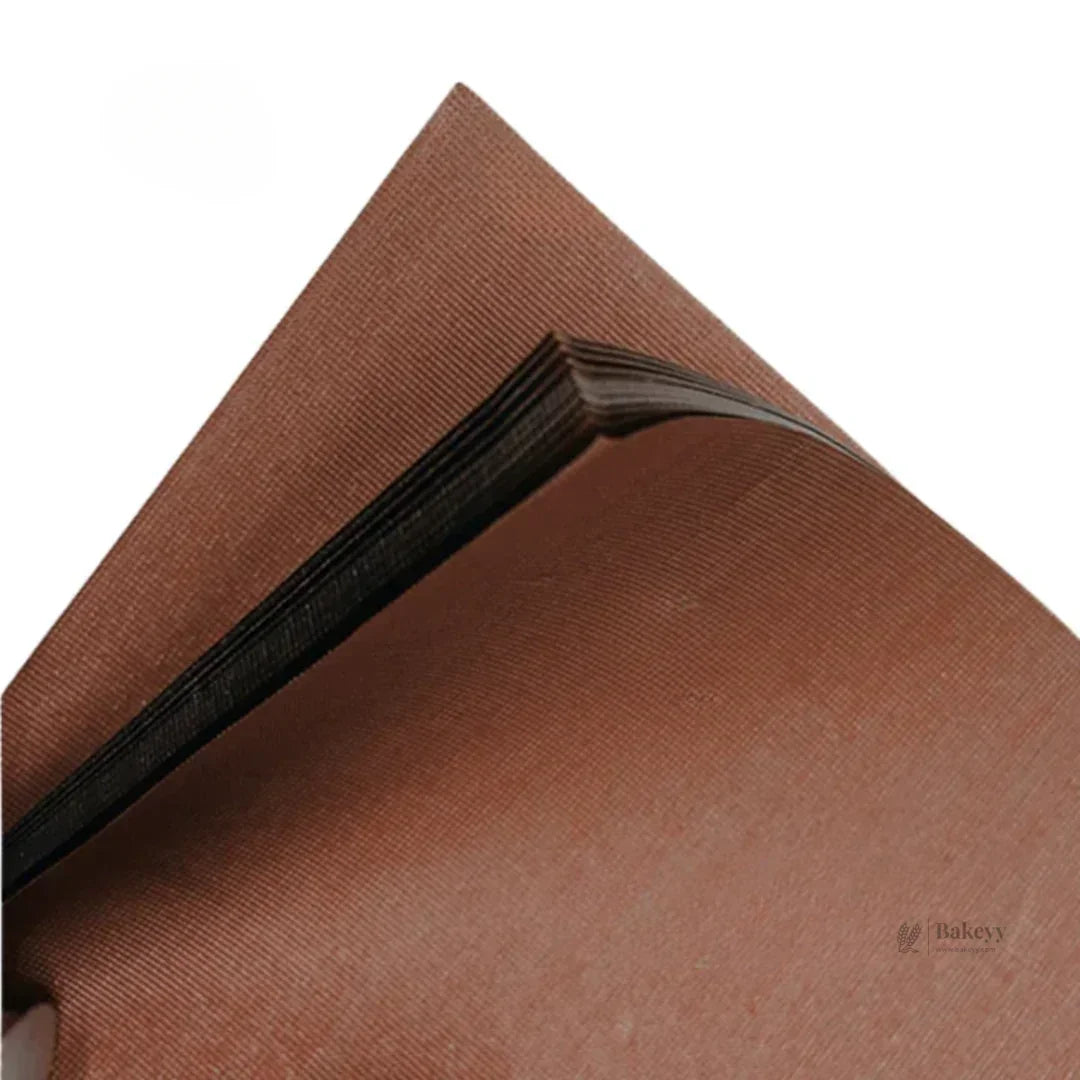 Grid Textured Wrapping Paper | Chocolate and Mewa Wrapping Paper | Pack of 200 - Bakeyy.com - India - Grid Textured Wrapping Paper | Chocolate and Mewa Wrapping Paper | Pack of 200 - Small / Brown 140.00