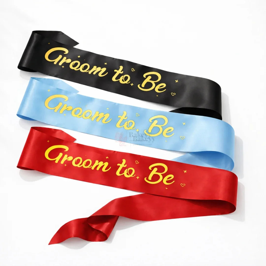 GroomtoBeSatinSashPremiumPartyCelebrationSash_1 - Bakeyy.com
