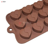 15-Cavity | Breakable Design | Silicone Heart-Shaped Chocolate & Candy Mould| 1 Piece
