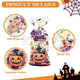Halloween Cellophane Treat Bags With 50 Pieces Twists | Pack of 50