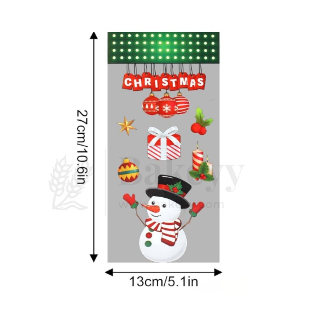 Christmas Cellophane Treat Bags with 50 Pieces Twisters | Random Designs-Pack of 50
