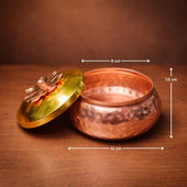 Hammered_Copper_Storage_Containers_with_Floral_Lid_Festive_Decor_and_Gifting_Jar_3_Size_Options_Pack_of_1_Copy_3 - Bakeyy.com