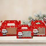 Red Santa Theme Hamper Boxes | Premium Christmas Gift Packaging | Multi-Sizes | Pack of 25