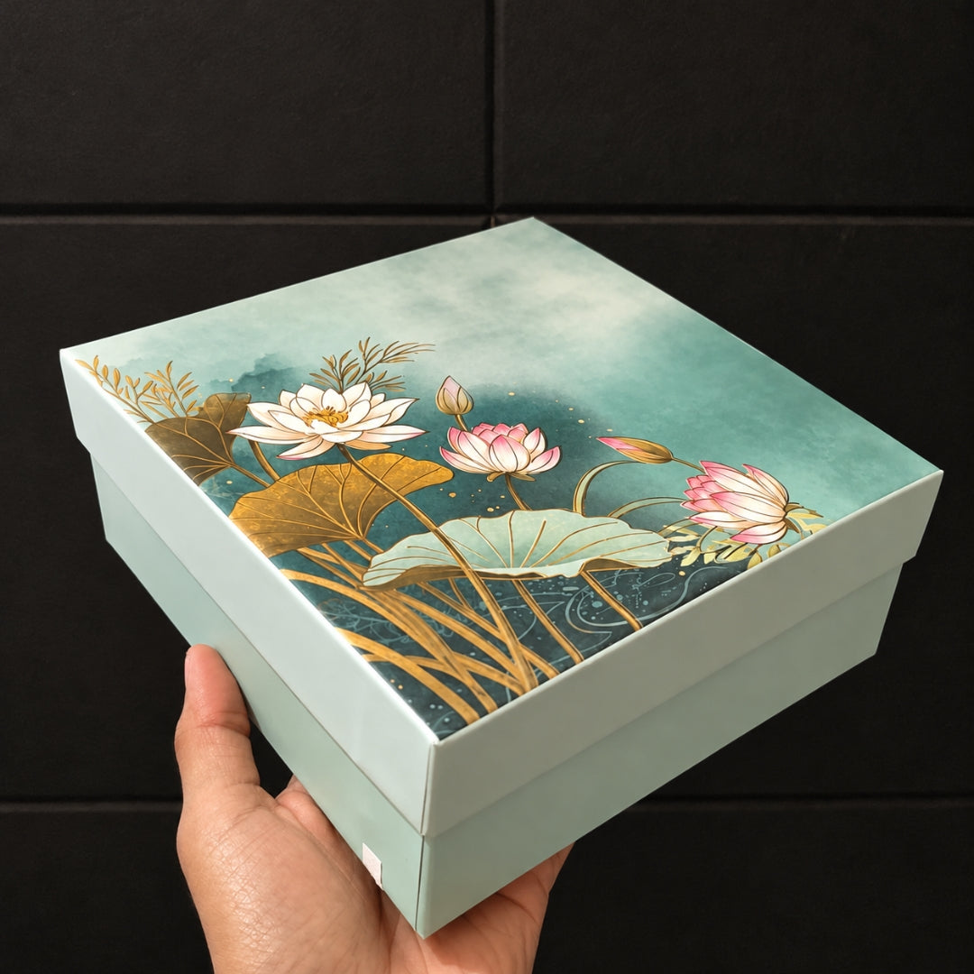 Floral Printed Rigid Hamper Box | 2 Designs | 3 Sizes | Pack of 1
