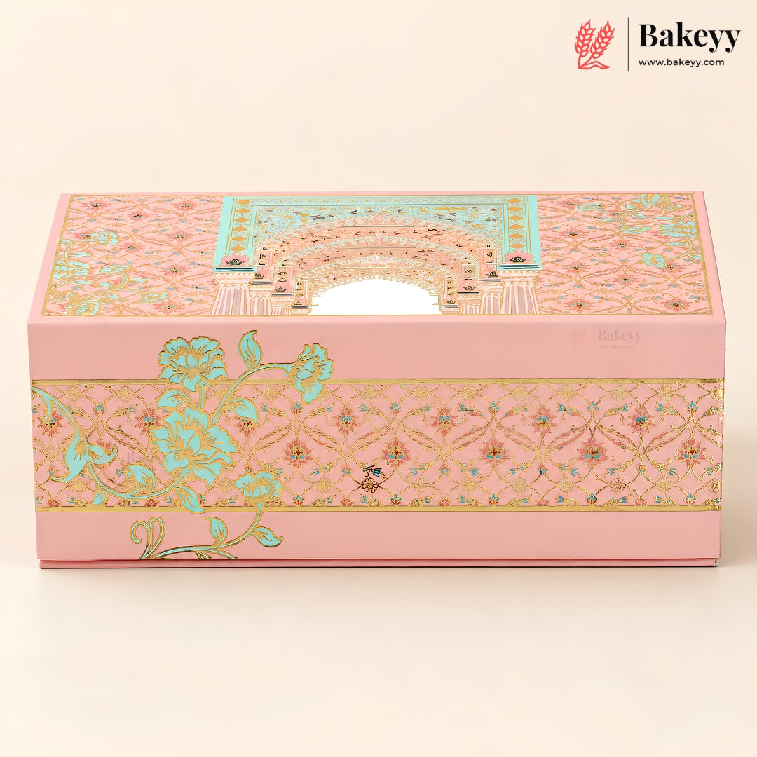 Embossed Rigid Hamper Box with 2 Glass Jars & Magnetic Closure | 2 Designs | Pack of 1