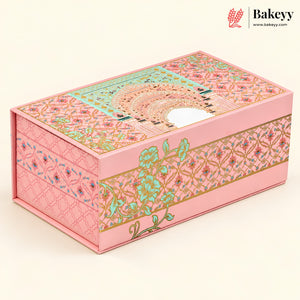 Embossed Rigid Hamper Box with 2 Glass Jars & Magnetic Closure | 2 Designs | Pack of 1
