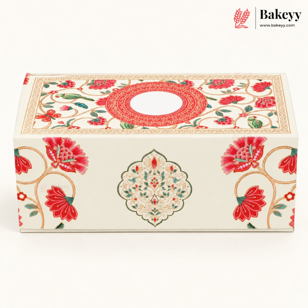 Embossed Rigid Hamper Box with 2 Glass Jars & Magnetic Closure | 2 Designs | Pack of 1