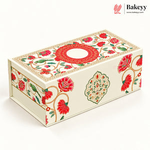 Embossed Rigid Hamper Box with 2 Glass Jars & Magnetic Closure | 2 Designs | Pack of 1