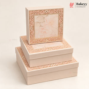 Floral Printed Rigid Hamper Box | 2 Designs | 3 Sizes | Pack of 1