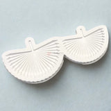 Hand fan Silicone Fondant Mold | Double Leaf Texture Press for Cake Decoration | Pack of 1