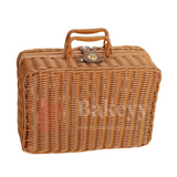 26x11x17 cm | Handcrafted Multipurpose Wicker Storage Basket with Handle | Pack of 1