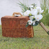 26x11x17 cm | Handcrafted Multipurpose Wicker Storage Basket with Handle | Pack of 1