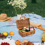 26x11x17 cm | Handcrafted Multipurpose Wicker Storage Basket with Handle | Pack of 1