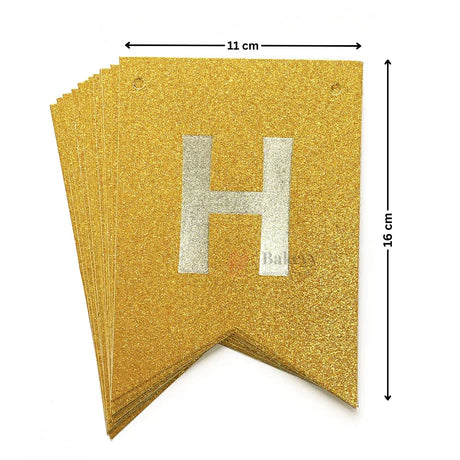 Happy Birthday Glitter Banner Decoration  Premium Party Bunting Set  Pack of 1