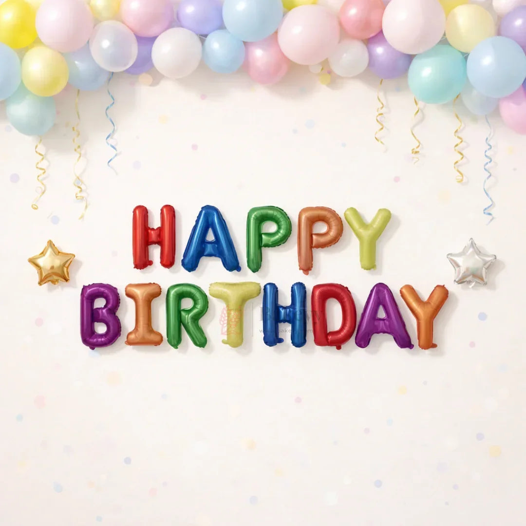 HappyBirthdayMulticolorFoilLetterBalloonBannerSetPartyDecorationPackof1_3 - Bakeyy.com