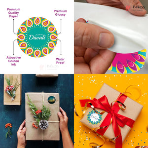 Happy Diwali Round Stickers | Pack of 5