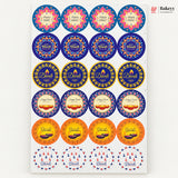 Happy Diwali Round Stickers | Pack of 5