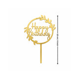 Happy Birthday Acrylic Cake Topper | Elegant  Birthday Designs | Cake Decoration Accessory